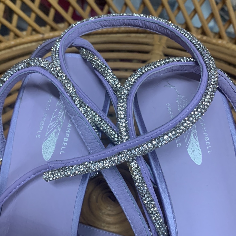 Jeffrey Campbell Juliet  lilac lace up heels size 8.5 new without box - Picture 4 of 10